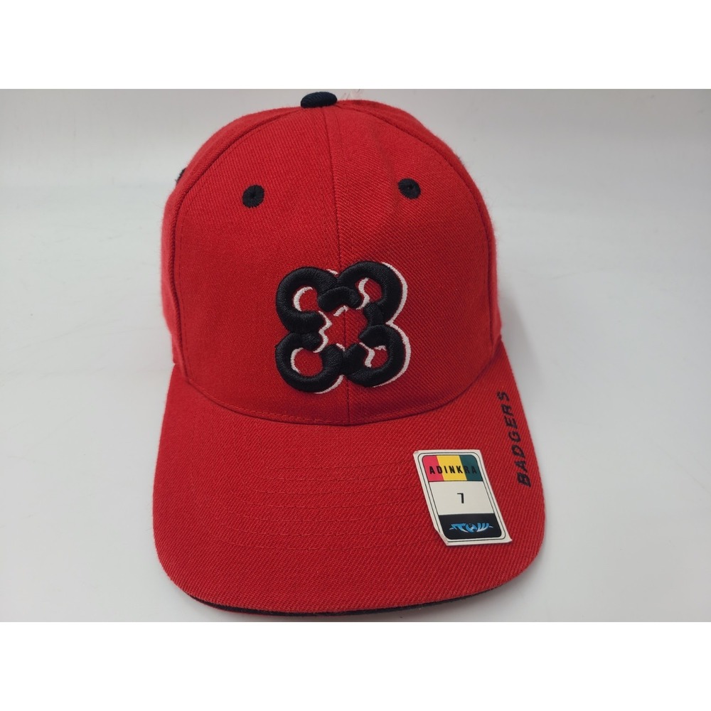 Vintage Wisconsin Badgers Adinkra-Ghana African Top of the World Fit 7 Hat Cap